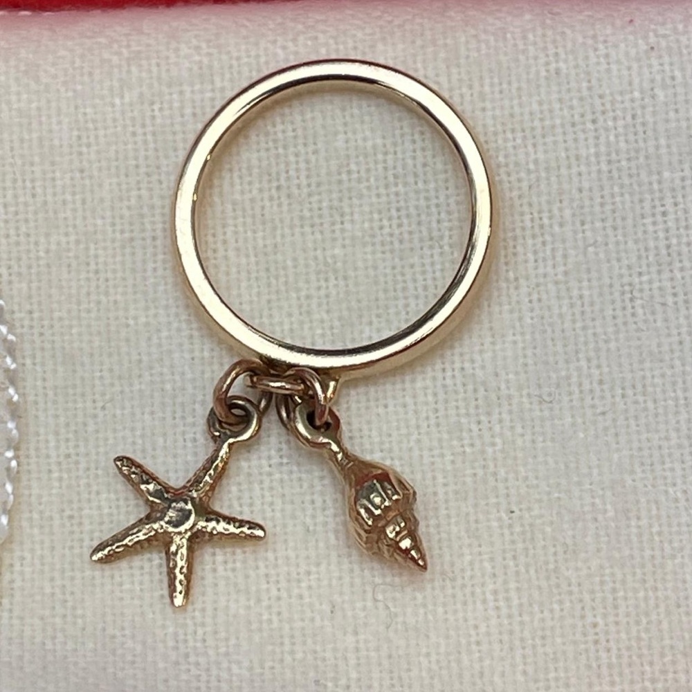 James Avery 14k gold dangle ring